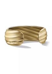 David Yurman Cable Edge Cuff Bracelet In 18K Yellow Gold