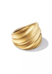 David Yurman Cable Edge Saddle Ring in 18K Yellow Gold, 18.8MM