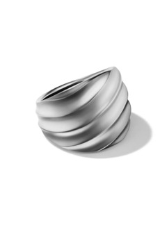 David Yurman Cable Edge Saddle Ring In Sterling Silver