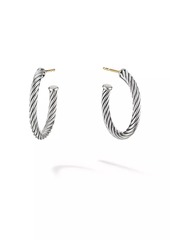David Yurman Cable Hoop Earrings in Sterling Silver