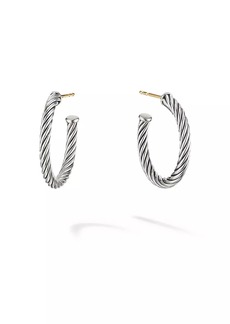David Yurman Cable Hoop Earrings in Sterling Silver