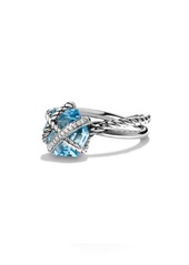 David Yurman Cable Wrap Ring with Gemstone & Diamonds