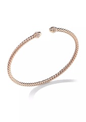 David Yurman Cablespira® Bracelet in 18K Rose Gold with Pavé Diamonds