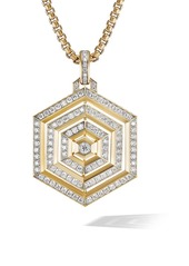 David Yurman Carlyle 18K Gold & Diamond Pendant