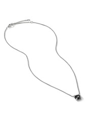 David Yurman sterling silver Petite Chatelaine onyx and diamond necklace