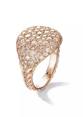 David Yurman Chevron Pinky Ring in 18K Rose Gold