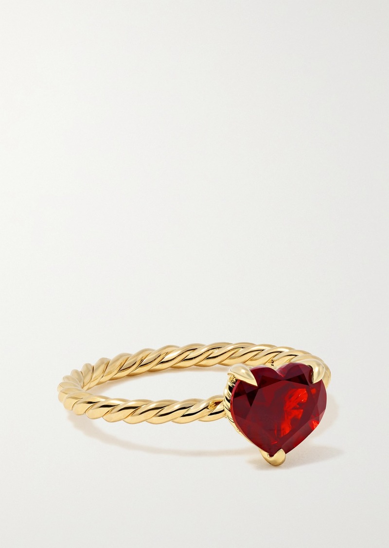 David Yurman Châtelaine 18-karat Gold Garnet Ring