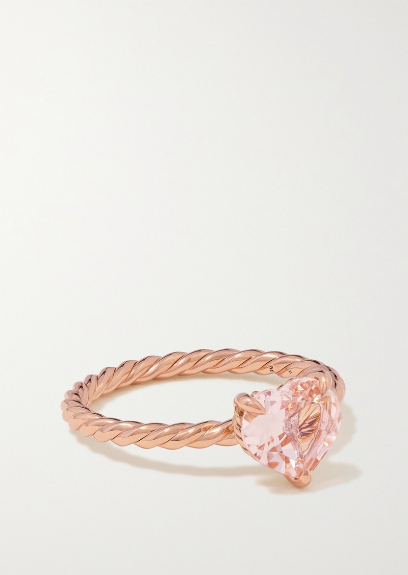 David Yurman Châtelaine 18-karat Rose Gold Morganite Ring