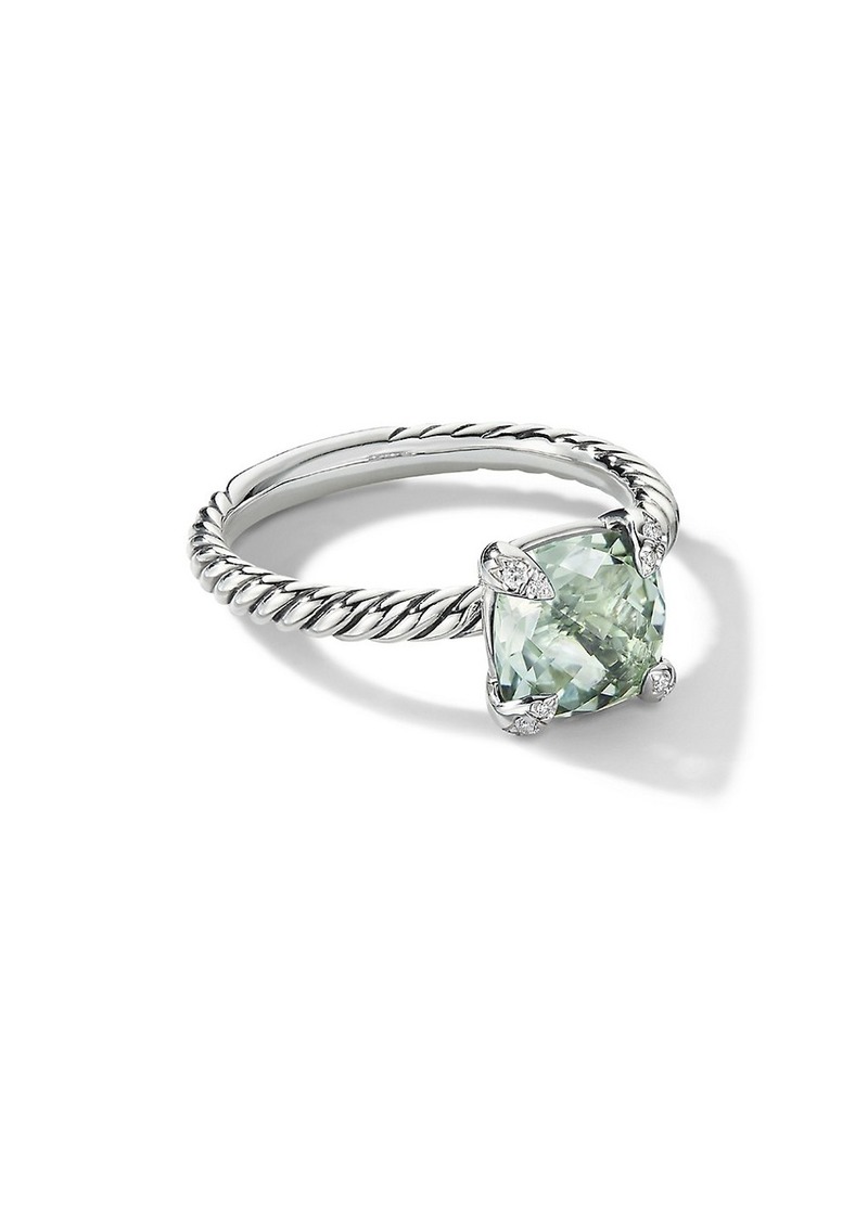 David Yurman Châtelaine Ring with Prasiolite & Diamonds