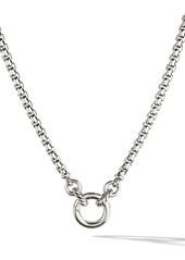 David Yurman sterling silver Smooth Amulet Vehicle Box Chain necklace