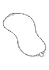 David Yurman sterling silver Smooth Amulet Vehicle Box Chain necklace