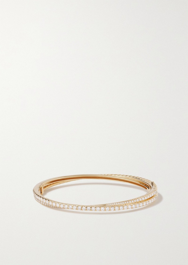 David Yurman Crossover 18-karat Gold Diamond Bracelet