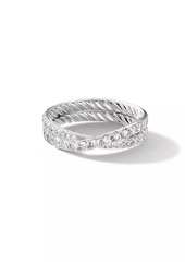 David Yurman DY Crossover Band Ring in Platinum