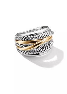 David Yurman Crossover Ring In Sterling Silver