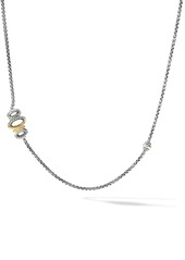 David Yurman Crossover® Sterling Silver & 18K Gold Station Box Chain Necklace