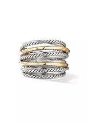 David Yurman Crossover Wide Ring with 18K Yellow Gold