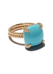 David Yurman 18kt yellow gold Châtelaine turquoise and diamond ring