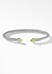 David Yurman 4mm Cable Classic Bracelet with 18K Gold & Semiprecious Stones in Peridot at Nordstrom