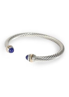 David Yurman 5 Mm Cable Classic Lapis Cuff In 14K Yellow Gold/Sterling Silver