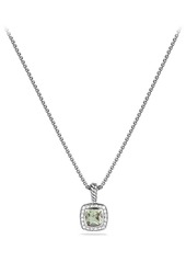 David Yurman Albion Petite Pendant with Prasiolite and Diamonds on Chain