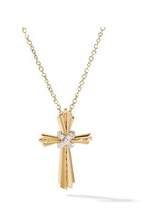 David Yurman Angelika Cross Necklace in 18K Yellow Gold with Pavé Diamonds at Nordstrom