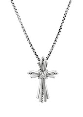 David Yurman Angelika Diamond Cross Pendant Necklace in Silver at Nordstrom