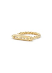 David Yurman Barrels Ring with Diamonds in 18K Gold in Yellow Gold at Nordstrom