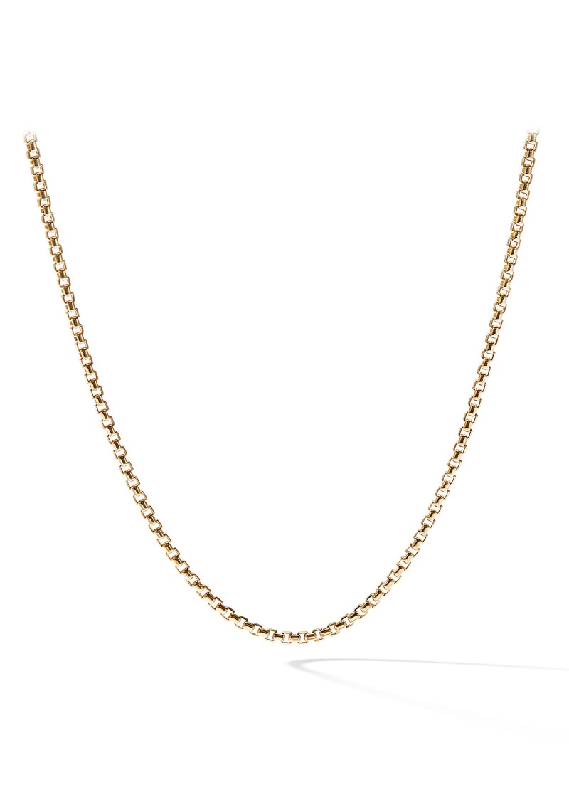 David Yurman Box Chain 18K Gold Necklace