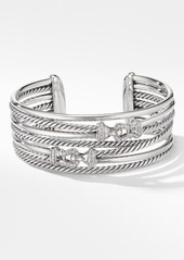 David Yurman Buckle Crossover Cuff Bracelet with Diamonds in Silver/Diamond at Nordstrom