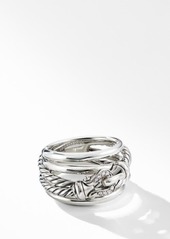 David Yurman Buckle Ring with Diamonds in Silver/Diamond at Nordstrom