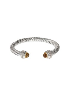 David Yurman Cable Bracelet With Citrine in Sterling Silver 0.41 CTW