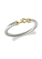 David Yurman Cable Buckle Bracelet In 18K Yellow Gold/Sterling Silver 0.06 Ctw