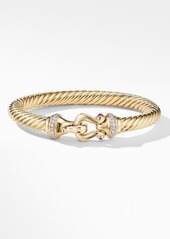 David Yurman Cable Buckle Bracelet with Diamonds in Gold/Ruby/Diamond at Nordstrom