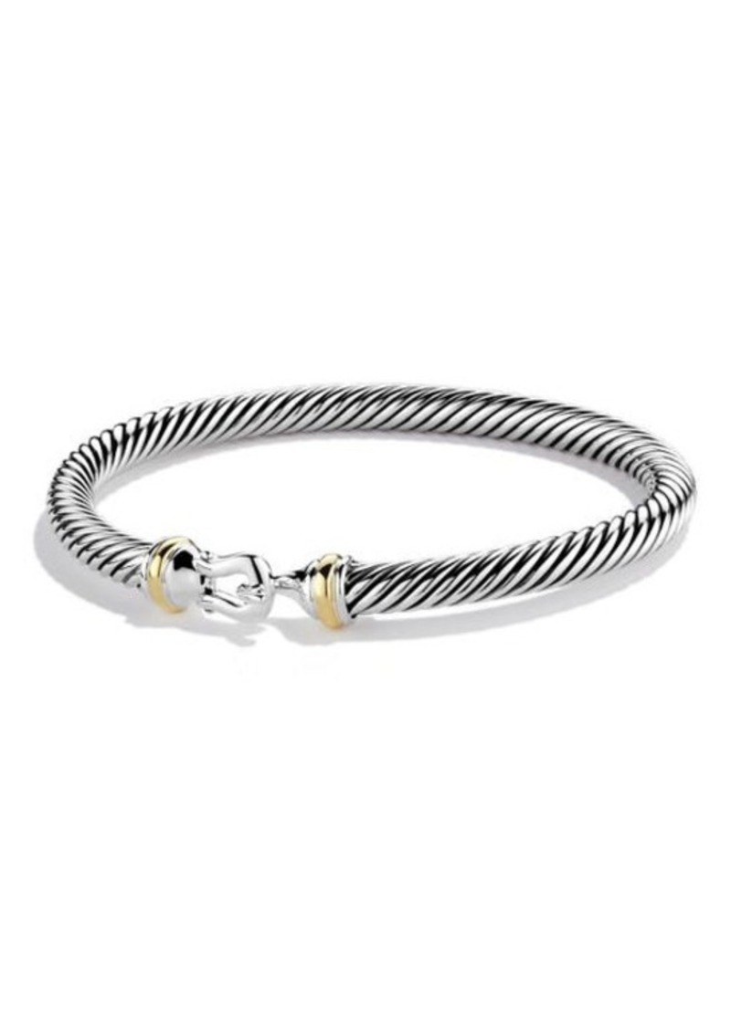 David Yurman Cable Classic Buckle Bracelet with 18K Gold