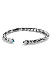 David Yurman Cable Classics Bracelet with Semiprecious Stones & Diamonds in Blue Topaz at Nordstrom