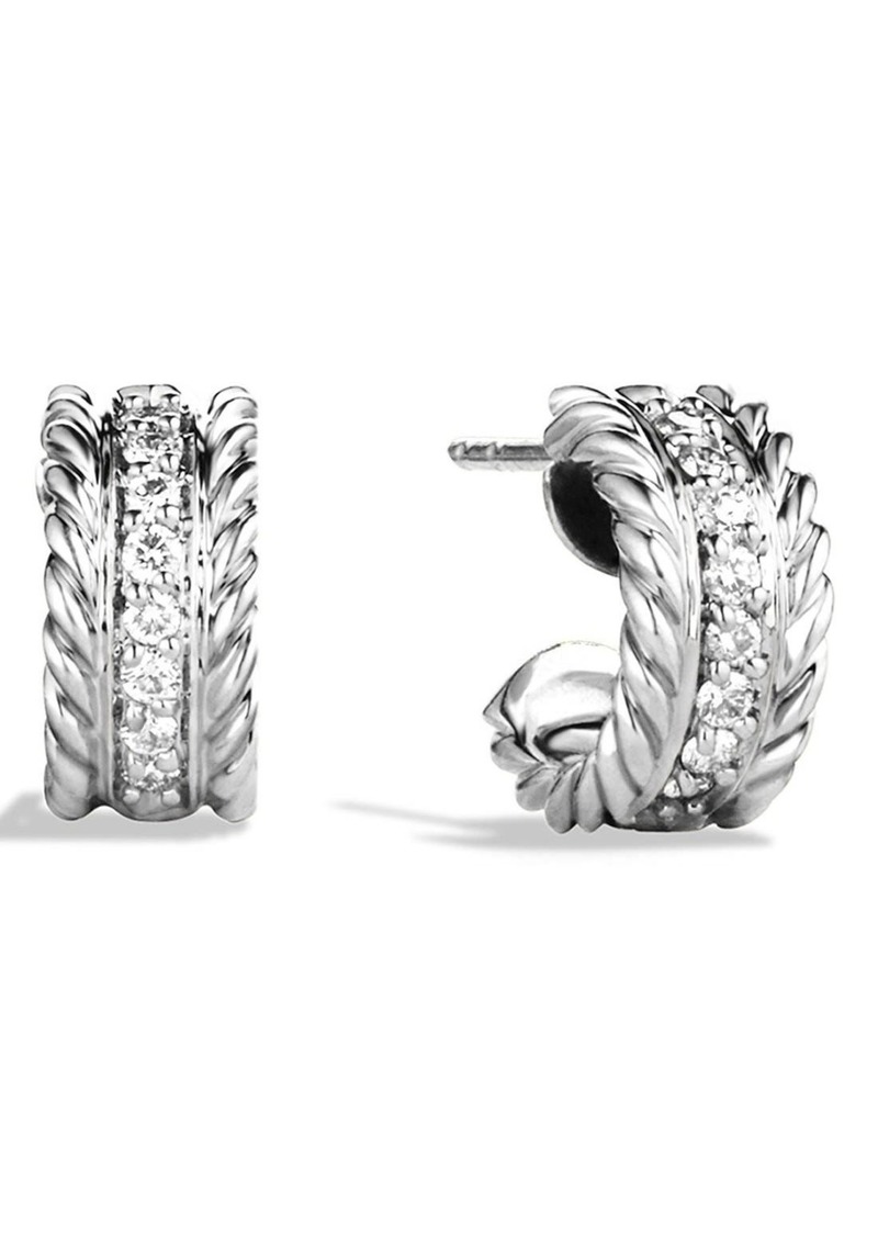 David Yurman Cable Classics Extra Small Earrings with Diamonds at Nordstrom