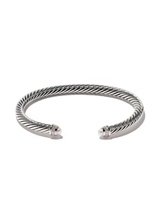 David Yurman sterling silver Cable Classics pearl and diamond bracelet