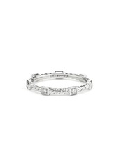 David Yurman Cable Collectibles 18k White Gold Cable Stack Ring with Diamonds in White Gold/Diamond at Nordstrom
