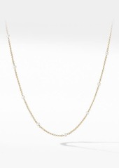 David Yurman Cable Collectibles® Bead & Chain Necklace in 18K Yellow Gold with Pearls in Yellow Gold/Pearl at Nordstrom