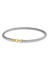 David Yurman Cable Collectibles Buckle Bangle Bracelet with 18K Gold