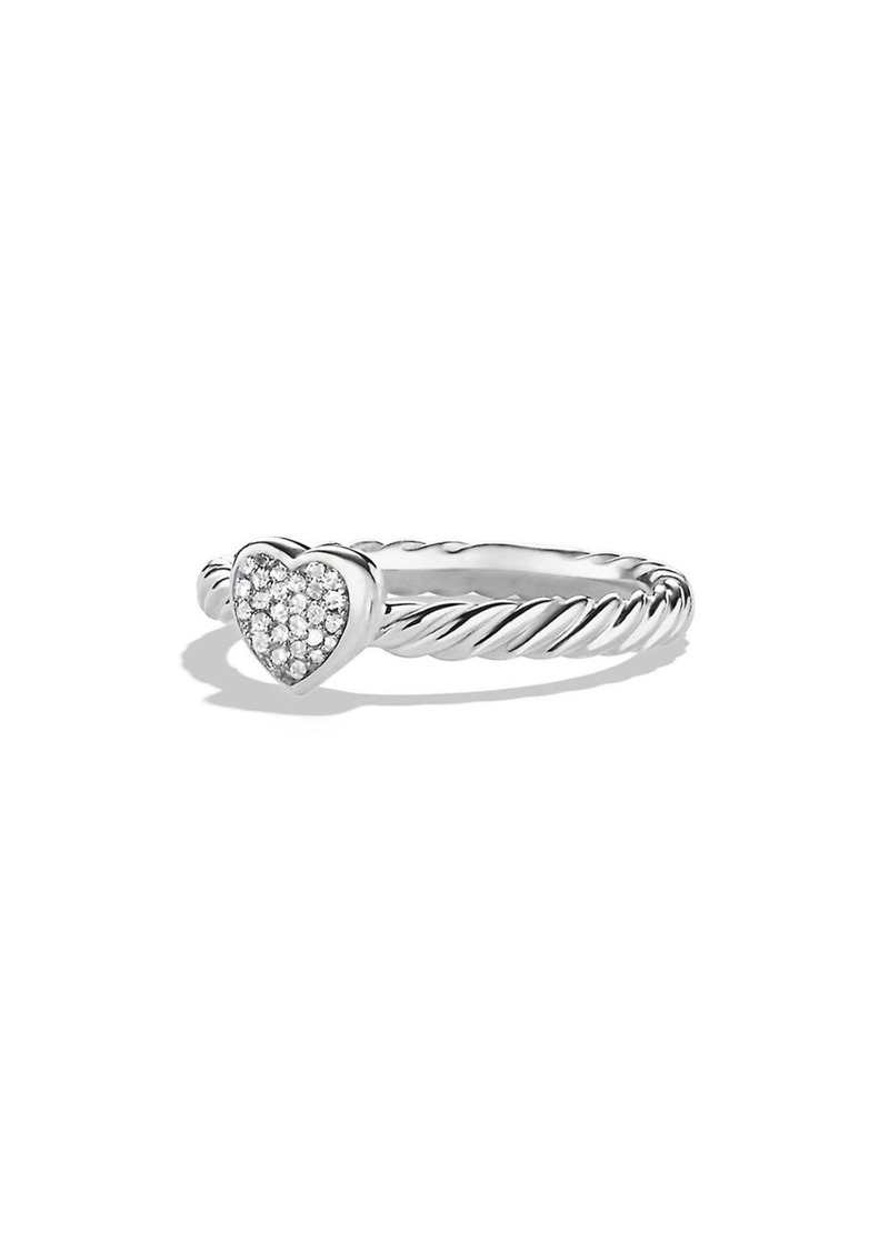David Yurman Cable Collectibles Heart Ring with Diamonds at Nordstrom