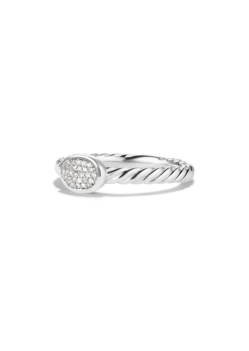 David Yurman Cable Collectibles Oval Ring with Diamonds at Nordstrom