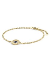 David Yurman Cable Collectibles Pavé Evil Eye Charm with Blue Sapphire
