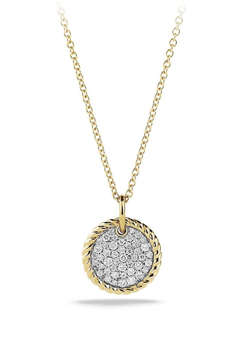 David Yurman Cable Collectibles Pave Charm with Diamonds in Gold at Nordstrom