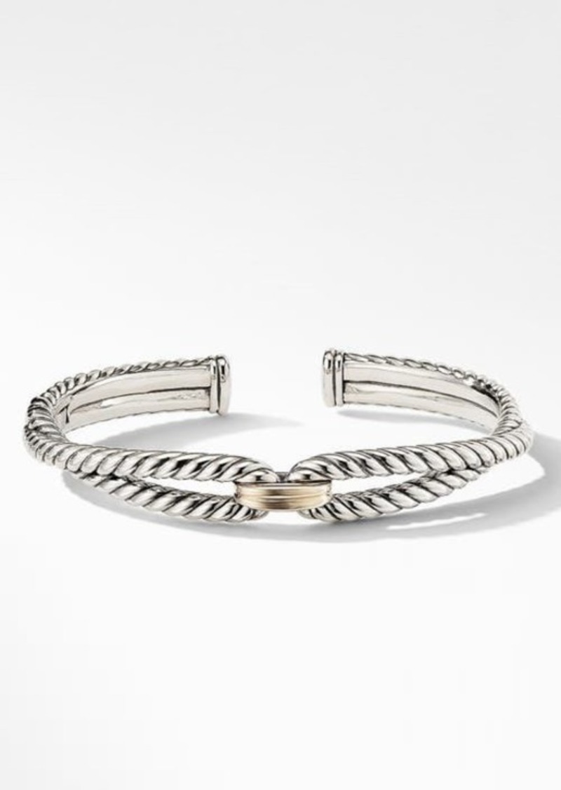 David Yurman Cable Loop Bracelet with 18K Gold in Yellow Gold/Sterling Silver at Nordstrom