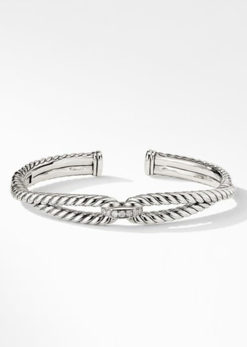 David Yurman Cable Loop Bracelet with Diamonds in Sterling Silver/Diamond at Nordstrom