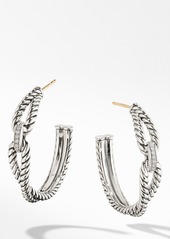 David Yurman Cable Loop Hoop Earrings with Diamonds in Sterling Silver/Diamond at Nordstrom