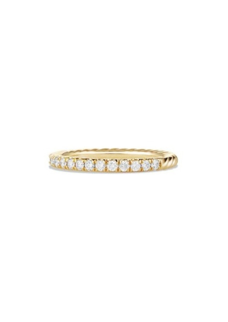 David Yurman Cable Ring with Diamonds in 18K Gold at Nordstrom
