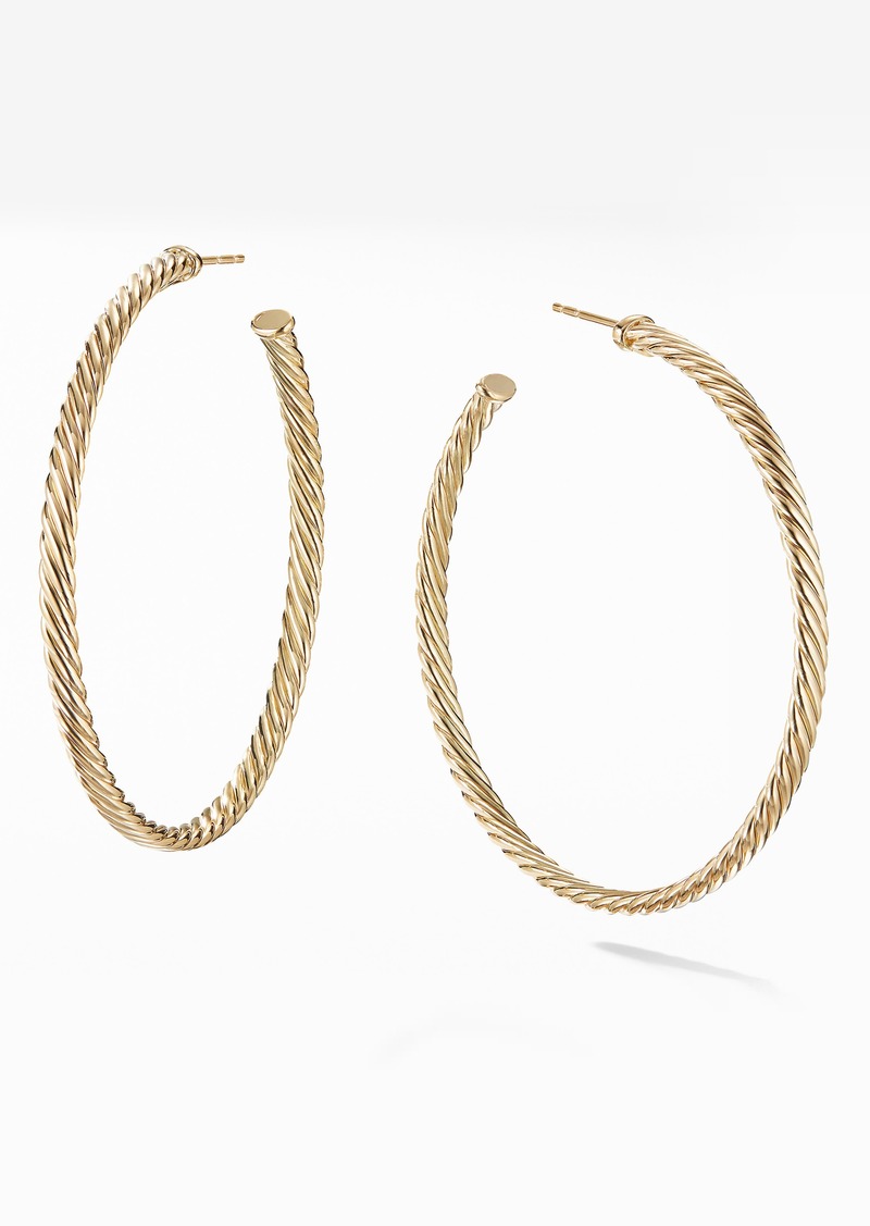 David Yurman Cable Spiral Hoop Earrings in Gold at Nordstrom
