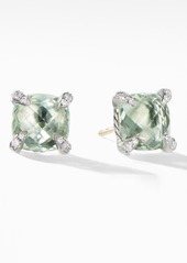 David Yurman Chatelaine® Prasiolite Stud Earrings with Diamonds in New Prasiolite at Nordstrom